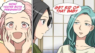 I got pregnant at the same time as my sister-in-law... She told me to abort my baby... [Manga Dub]