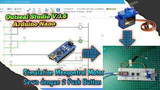 Arduino PLC | Simulation Mengontrol Motor Servo dengan 2 Push Button