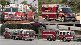 Orange County Fire Agencies Responding Code 3 | Mini Compilation w HBPD Heli.