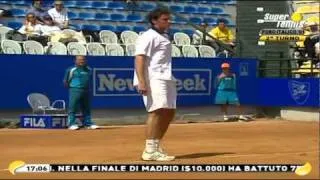 Federer/Safin split screen racquet smash