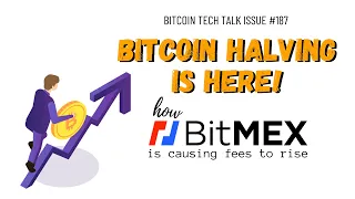 Bitcoin Halving is here! How BitMex is causing fees to rise. Bitcoin Tech Talk Issue #187