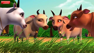 The Tiger and the Cows | Hindi Stories for Kids | Infobells