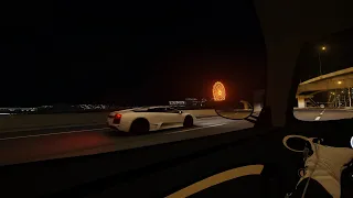 Mercedes-Benz SLR McLaren & Lamborghini Murcielago LP640 race at the Wangan / Shuto / Assetto Corsa