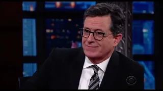 “amazing spider-man’s” andrew garfield kissing stephen colbert