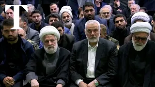 Hamas and Hezbollah leadership join mourners at Raisi funeral