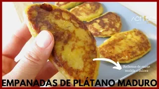 Ripe Banana empanadas (pasties) with different fillings (meat, guava, cheese) | English Subtitles