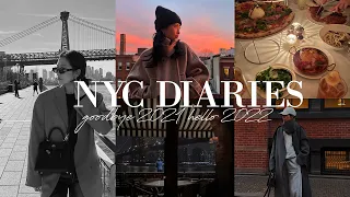 NYC DIARIES| chill holiday in nyc, how i prepare for the new year 2022 & setting goals 뉴욕 브이로그