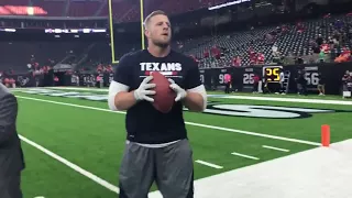 Fox sports live: J.J. Watt playing catch with fans is just awesome.