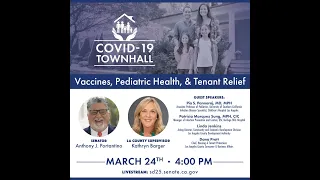 Sen. Portantino: COVID-19 Town Hall - Vaccines, Pediatric Health & Tenant Relief