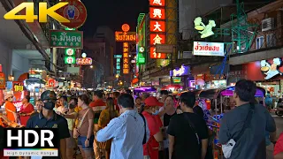 Walking in Chinatown Night Market - Bangkok May 2023 [4K HDR]
