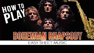 Alto Saxophone "Bohemian Rhapsody" EASY Sheet Music (Baritone Saxophone)