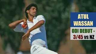 ATUL WASSAN | ODI Debut - 3/45 @Dunedin | INDIA vs NEW ZEALAND | Rothmans Cup Triangular Series 1990