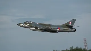 Departure Dutch Hawker Hunter Kleine Brogel Air Show 09-09-2018