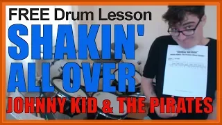 ★ Shakin' All Over (Johnny Kidd & The Pirates) ★ FREE Video Drum Lesson | How To Play SOLO (Cattini)