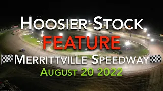 🏁 Merrittville Speedway 8/20/22 HOOSIER STOCK FEATURE RACE - Aerial View DIRT TRACK RACING