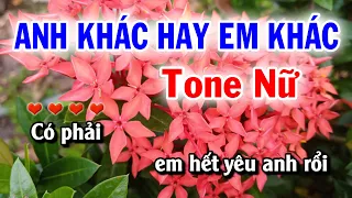 Karaoke Anh Khác Hay Em Khác Remix - Tone Nữ - Nhạc Sống Tuyết Mai