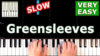 Greensleeves - BEGINNER Piano Tutorial Easy SLOW