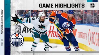 Sharks @ Oilers 4/13 | NHL Highlights 2023