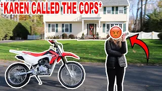 I Rode My Dirt Bike To The KARENS HOUSE...