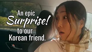 An epic surprise to our Korean friend. Welcome back Liza