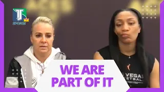 Aces HC Becky Hammon and A'ja Wilson on Caitlin Clark's POPULARITY leading to WNBA charter flights