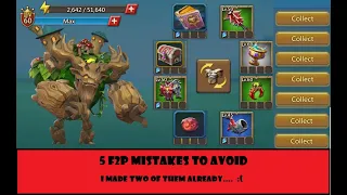 Lords Mobile - 5 F2P mistakes to avoid - you won't believe which ones I already made...  :/