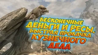 БЫСТРАЯ ПРОКАЧКА КУЗНЕЧНОГО ДЕЛА.БЕСКОНЕЧНЫЕ ДЕНЬГИ.The Elder Scrolls V Skyrim