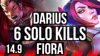 DARIUS vs FIORA (TOP) | 6 solo kills, Rank 8 Darius | JP Grandmaster | 14.9