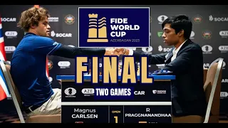 Praggnanandhaa vs Magnus Carlsen  |  FIDE World Cup 2023 - FINAL