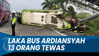 13 ORANG TEWAS Kecelakaan Maut Bus Ardiansyah di Tol Surabaya Mojokerto