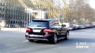 NEW 2013 Mercedes-Benz ML63 AMG W166 LOUD acceleration! (1080p Full HD)