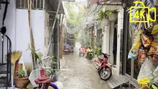 Walk in Heavy Rain with Thunderstorm, Saigon got Flooded! 🇻🇳  2022 - 4K/60fps HDR Tour #rainwalk