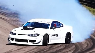 SUPERCHARGED V8 Nissan S15 - Loud Drifting