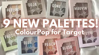 New ColourPop 9 Pan Palettes! | MEGA SWATCH COMPARISON Catching Up with ColourPop for Target