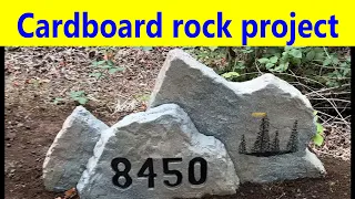 Easy Cardboard address rock project