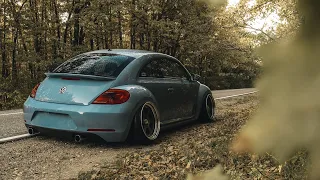 Bagged Blue VW Beetle