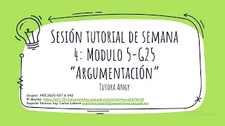 Sesión tutorial de semana 4, M5-G25