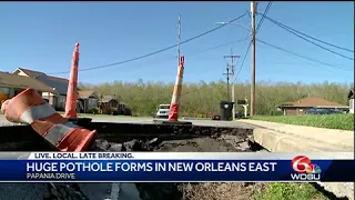 Pothole problems in New Orleans east