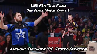 2018 PBA Tour Finals, 3rd Placed Match, Game #2 - Anthony Simonsen V.S. Jesper Svensson