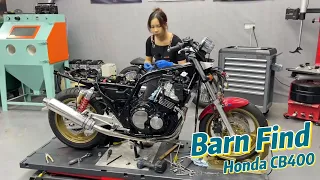 Barn Find Honda CB400 Rescue Time Lapse! P6