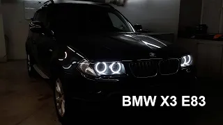 BMW X3 E83:   Тюнинг фар, замена линз