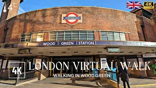 London Virtual Street Walk in Wood Green High Street | North London Walking Tour February 2023 4K