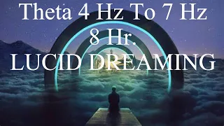 8 Hr. LUCID DREAM MUSIC - Purple Electric💤 Theta Brain Wave Tones: 4 Hz - 7Hz | ASTRAL PROJECTION