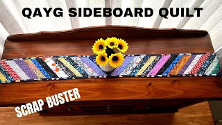 Shop your scraps, make a sideboard quilt using strings, A 1 HOUR QUILT AS YOU GO PROJECT #quilting