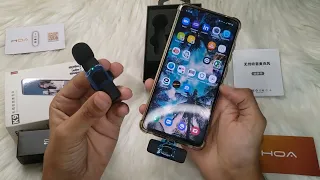 Unboxing and How to connect K9 wireless MIC On any phone