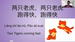 Kids Mandarin Song- Liang Zhi Lao Hu (Two Tigers)