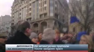 Посли ЄС долучилися до мітингу на Михайлівській площі