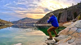 GIANT TROUT Fishing in Pristine Mountain Lake!!! I caught a NEW SPECIES...