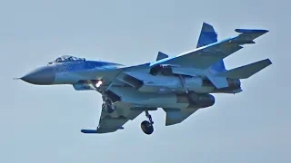 [POWERFUL DEMO] Ukraine Air Force | Sukhoi Su-27P Flanker during the Belgian Air Force Days at EBBL