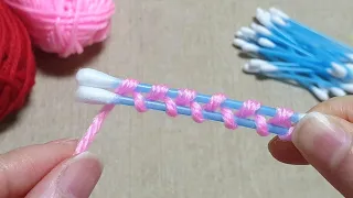 You will be surprised to see!! 😍 It was made easy with a cotton buds and thread. DIY craft idea